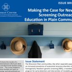 Making the Case for Newborn Screening Outreach Education in Plain Communities." Weaved hats and a jacket hanging on a wall. 