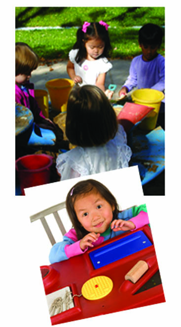 2 photos two little girls playing seond photo girl playing with toys page 30