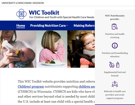 WIC Toolkit web page