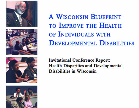 Photos of different people who attending the Wisconsin Blueprint to Improve Health of Individuals with Developmental Disabilities